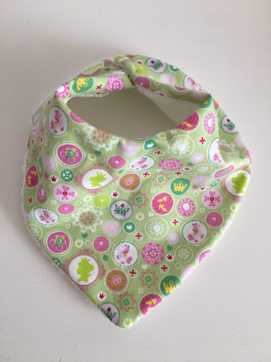 Bavoir bébé princesse vert