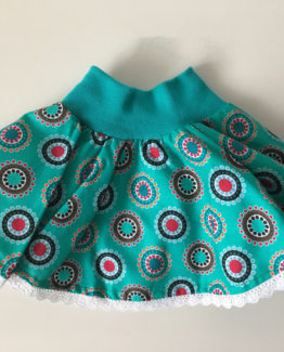 Jupe bébé avec cercles turquoises