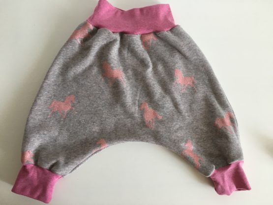 Sarouel bébé chevaux roses