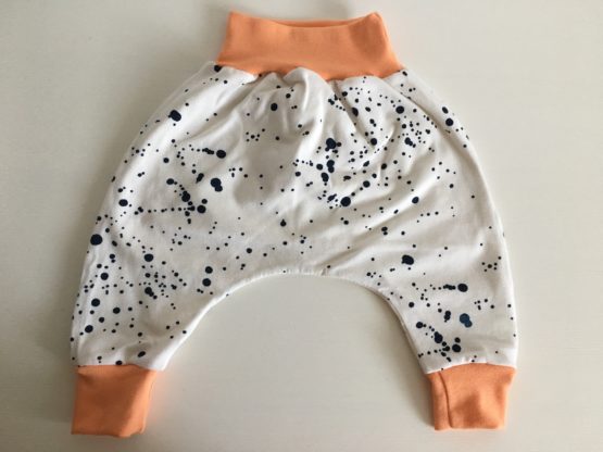 Sarouel bébé à tâches ceinture pêche
